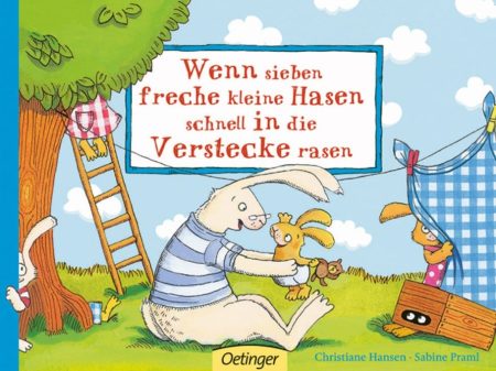 Wenn sieben freche kleine Hasen schnell in die Verstecke rasen